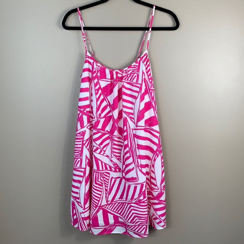 Lilly Pulitzer pink and white sailboat dress
